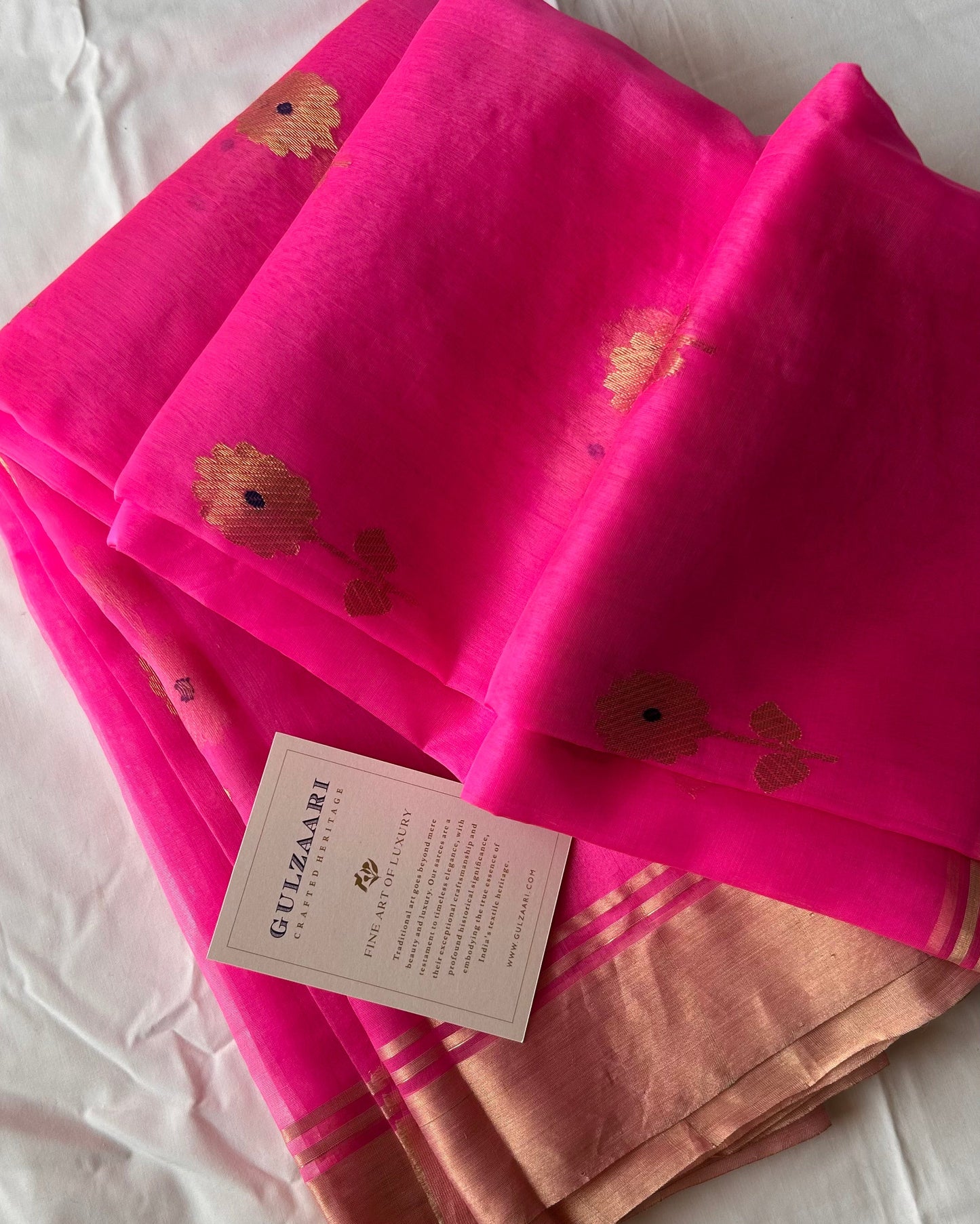 Bubblegum Pink Chanderi Organza