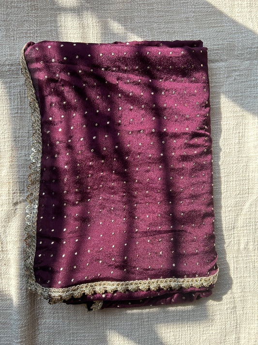 Purple Sitaara Saree - Glaze Chiffon Saree