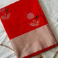 Surkh laal chanderi pattu Silk