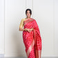 Laal Pink Pure Katan Silk Banrasi With Kadhua Weaving