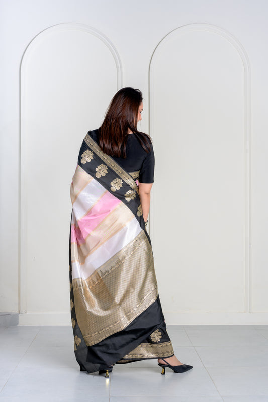 Safed Pink Kadhua Handloom With Katan Kadiyal