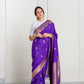 Purple Mashru Silk Saree With Satin Base and Kadhua Weaving Booti