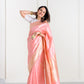 Soft Pink Pure Katan Silk Banarasi With Kadhua Weaving