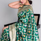 Hara Green Pure Katan Silk Jangla With Mina and Kadhua Weaving