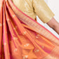 Rust Copper Katan Silk Banarasi With Kadhua Weaving