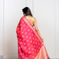 Surkh Red Katan Silk Banarasi With Kadhua Weaving