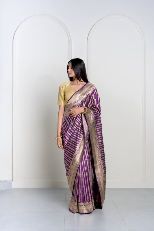 Purple Uppada Kadhua Handloom With Katan Kadiyal