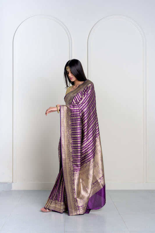 Purple Uppada Kadhua Handloom With Katan Kadiyal