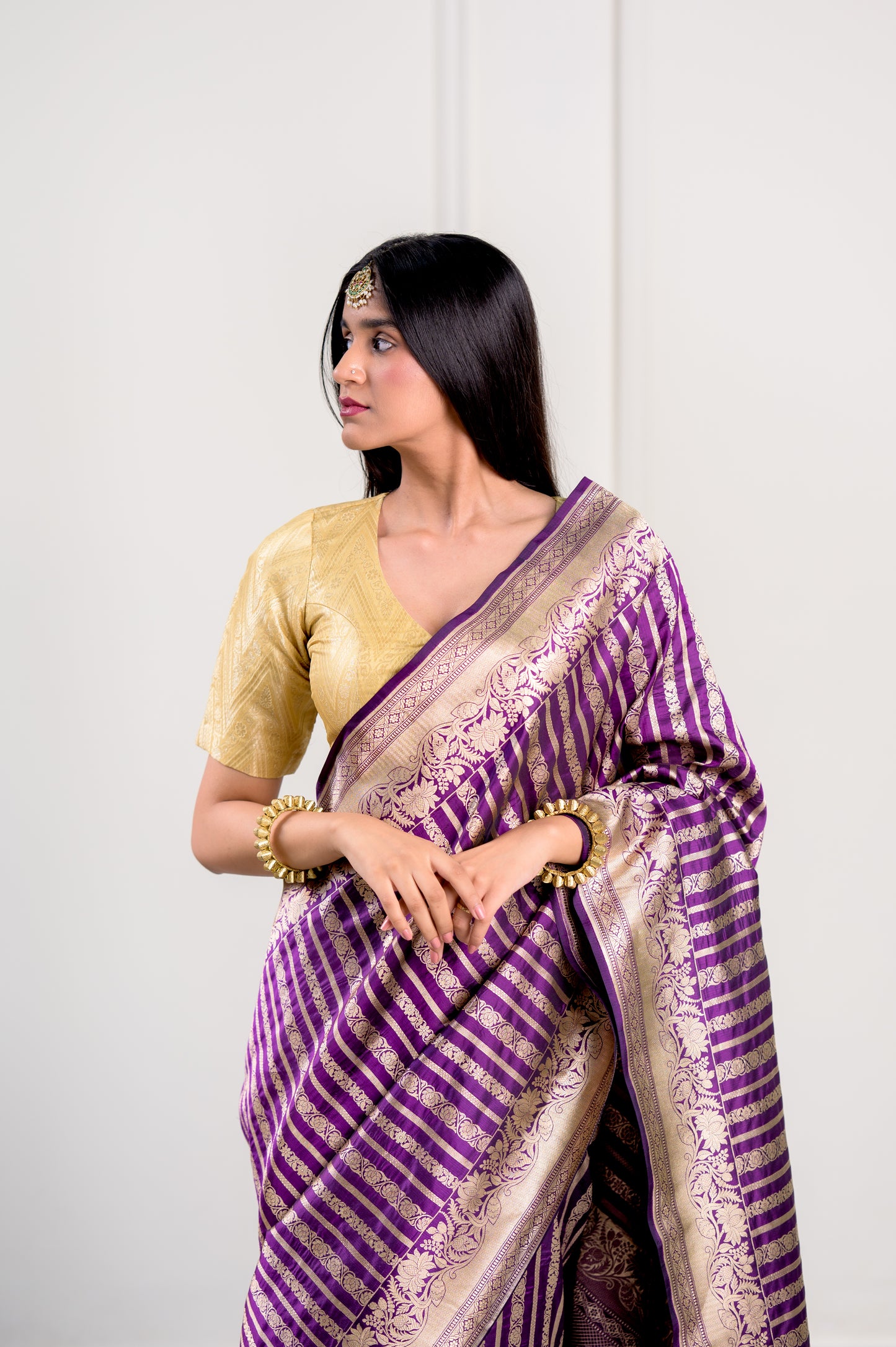 Purple Uppada Kadhua Handloom With Katan Kadiyal