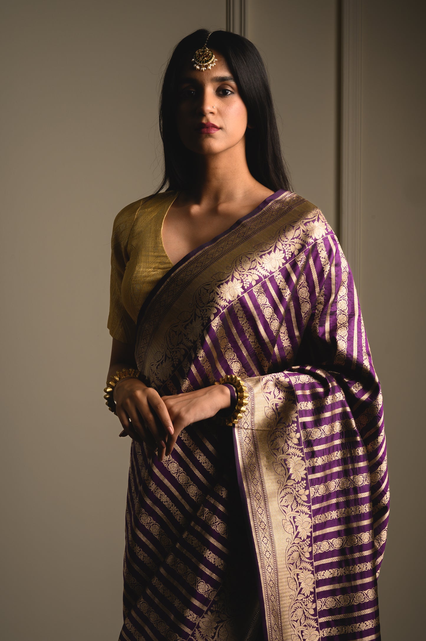 Purple Uppada Kadhua Handloom With Katan Kadiyal