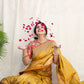Vaijanti Ochre Pauri Katan Silk Saree